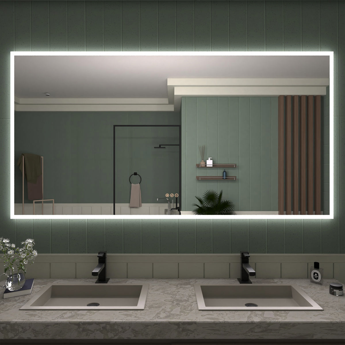 TaiMei LED Bathroom Vanity Mirror Anti-Fog Brightness Adjustable High-Definition ETL Certified