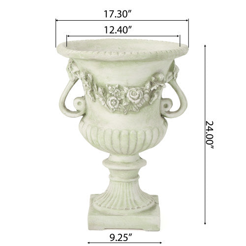 Aster 17.3 in. Lightweight Concrete Floor Planter for Indoor Outdoor Use