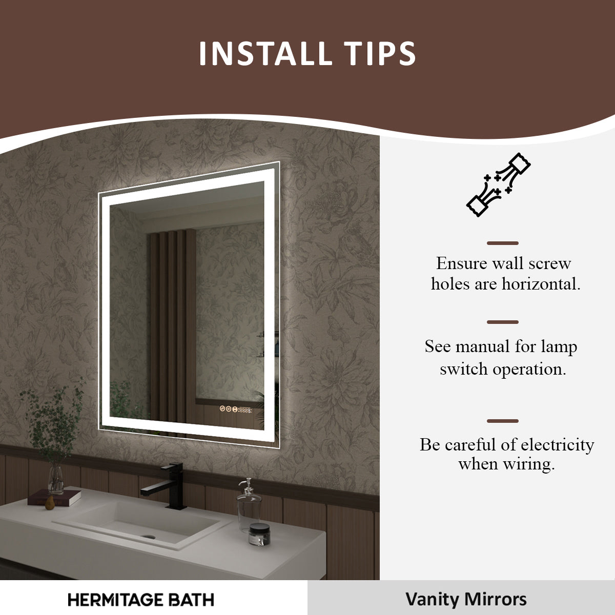 Swarm 30 in. W x 36 in. H Rectangular Frameless Radar LED Wall Bathroom Vanity Mirror
