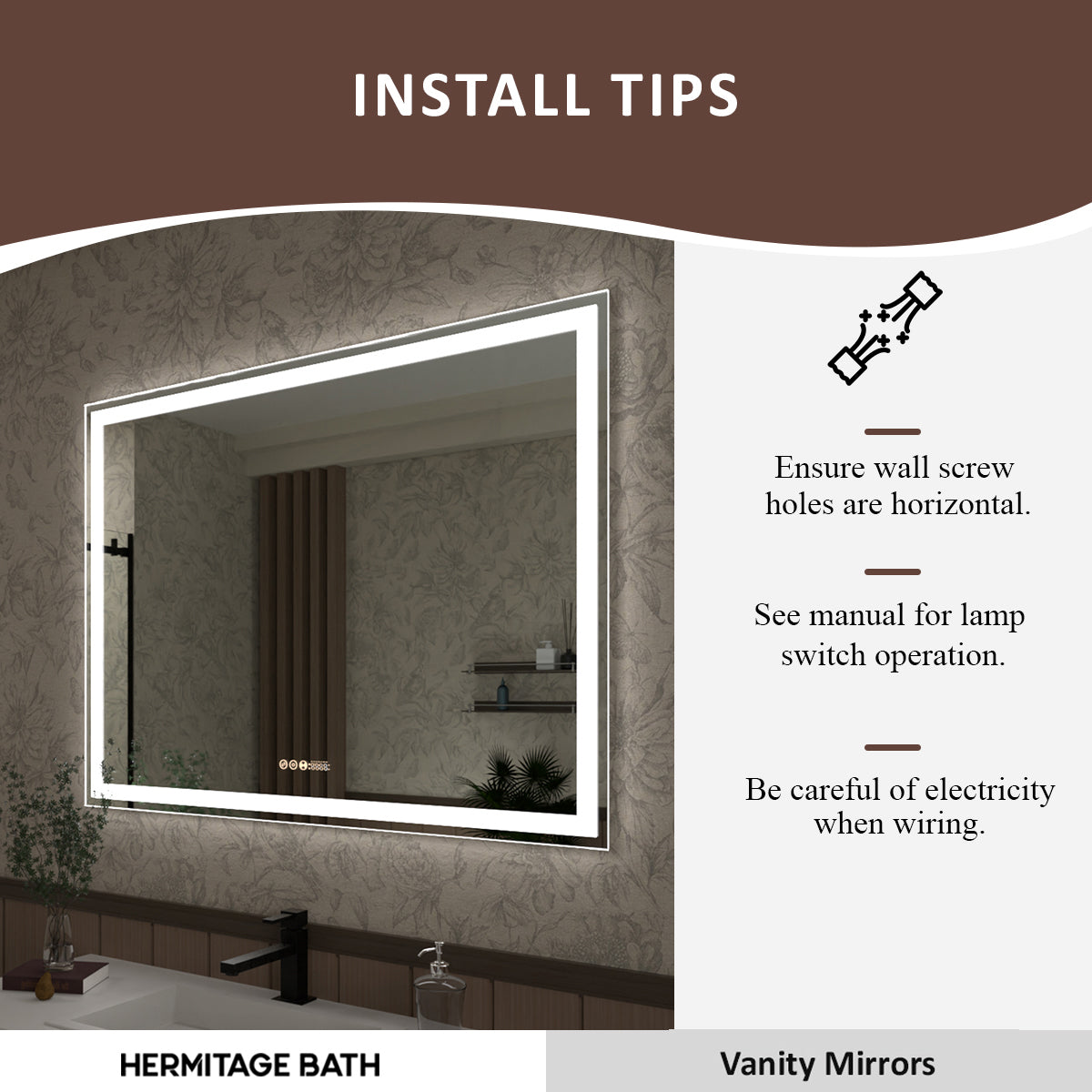 Swarm 30 in. W x 36 in. H Rectangular Frameless Radar LED Wall Bathroom Vanity Mirror