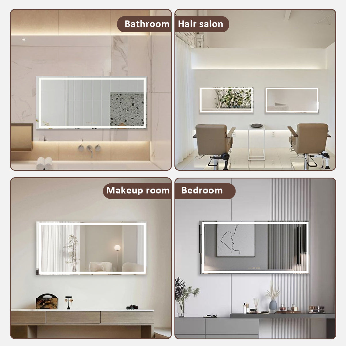 Swarm 30 in. W x 36 in. H Rectangular Frameless Radar LED Wall Bathroom Vanity Mirror