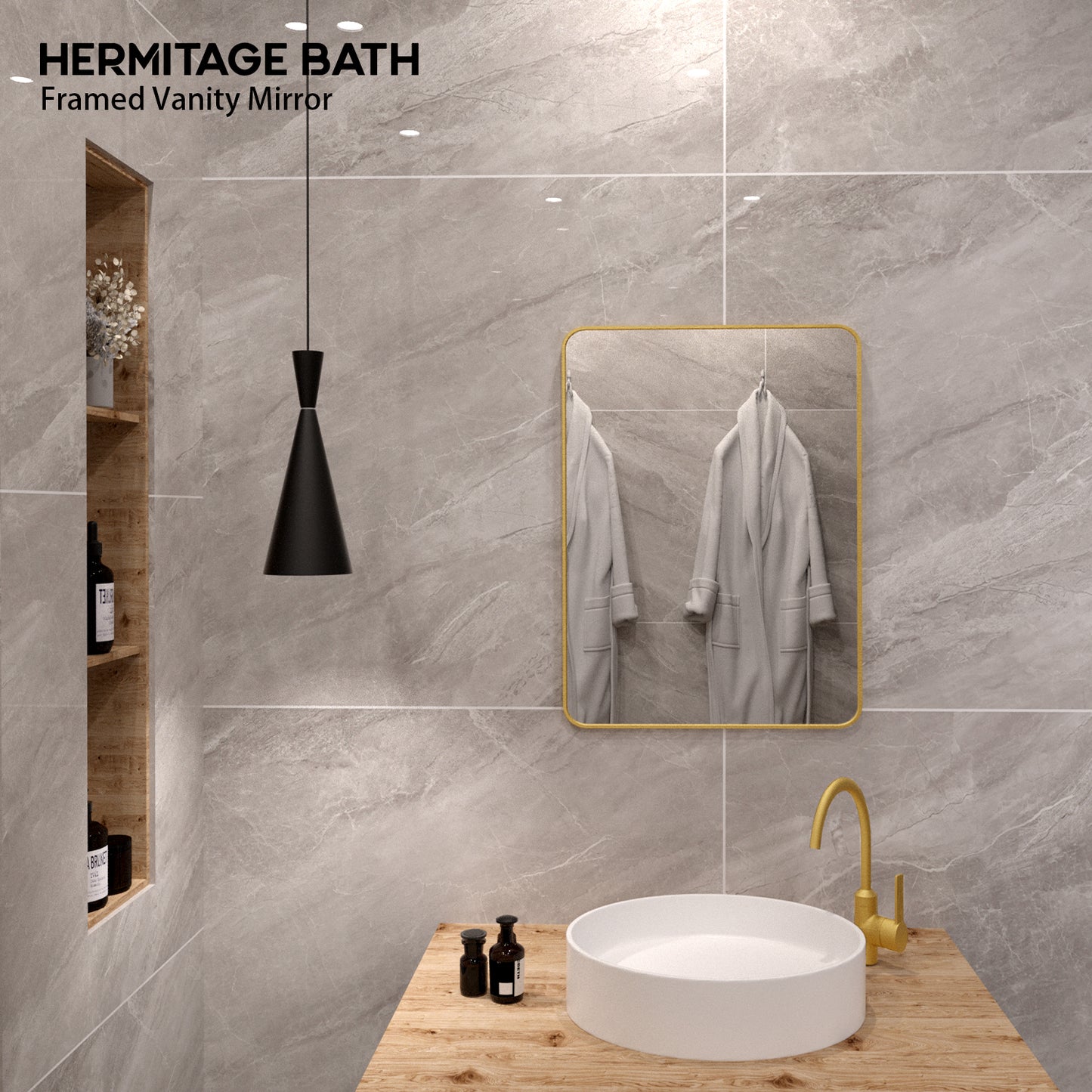 Cosy 24 in. W x 32 in. H Rectangular Framed Wall Bathroom Vanity Mirror