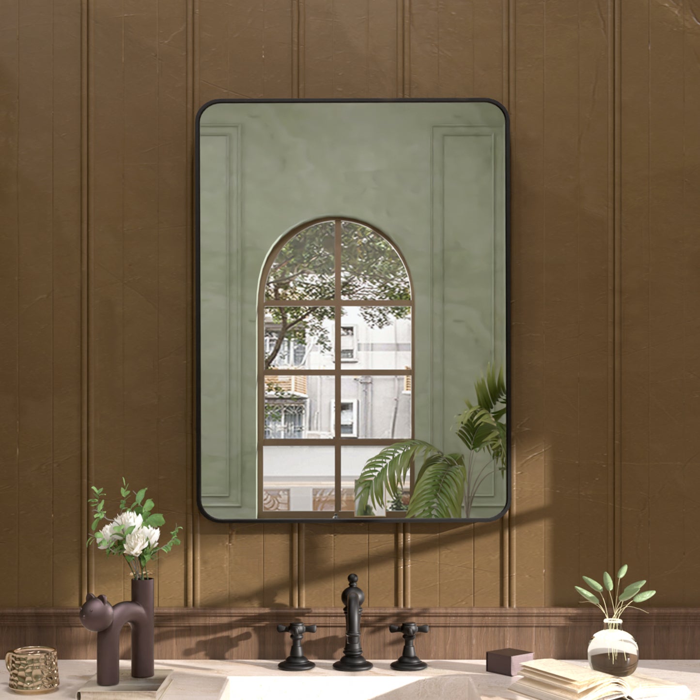 Cosy 24 in. W x 32 in. H Rectangular Framed Wall Bathroom Vanity Mirror