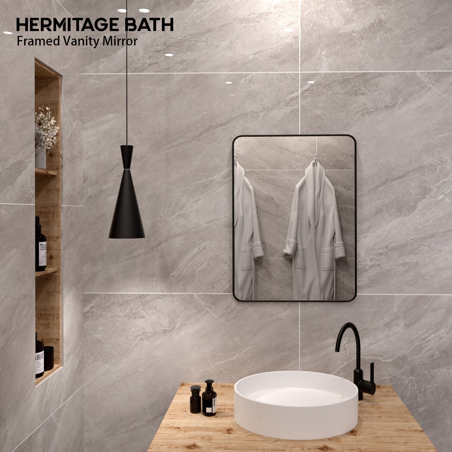 Cosy 24 in. W x 32 in. H Rectangular Framed Wall Bathroom Vanity Mirror