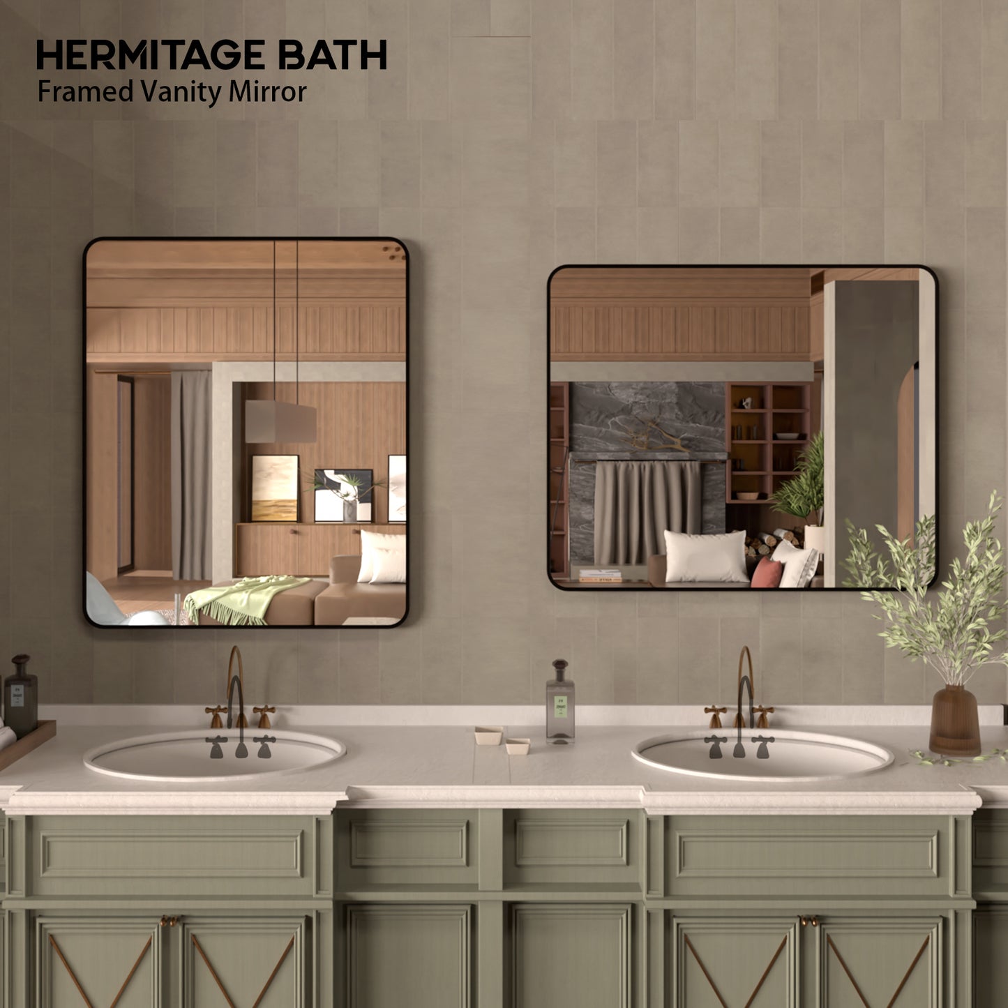 Cosy 24 in. W x 36 in. H Rectangular Framed Wall Bathroom Vanity Mirror