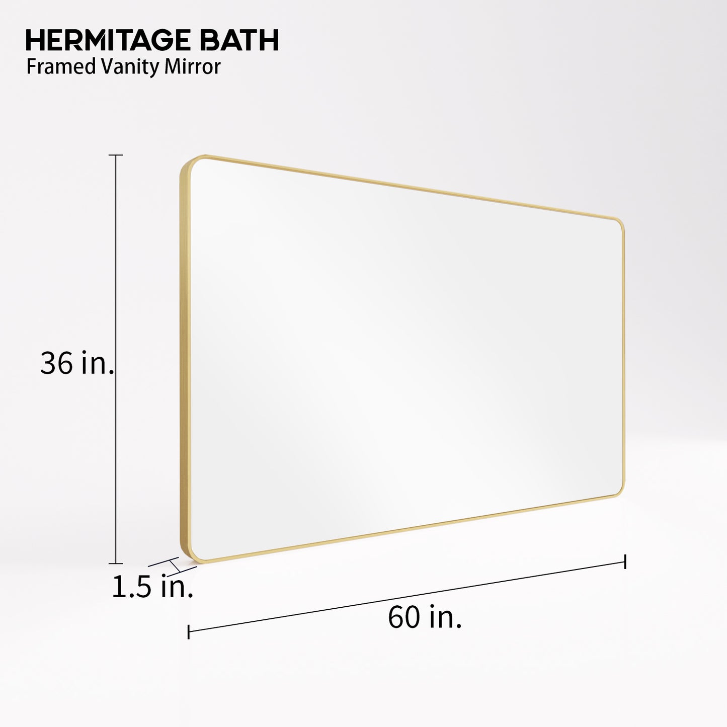 Cosy 60 in. W x 36 in. H Rectangular Framed Wall Bathroom Vanity Mirror