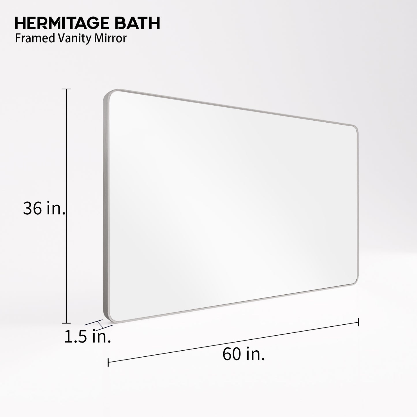 Cosy 60 in. W x 36 in. H Rectangular Framed Wall Bathroom Vanity Mirror