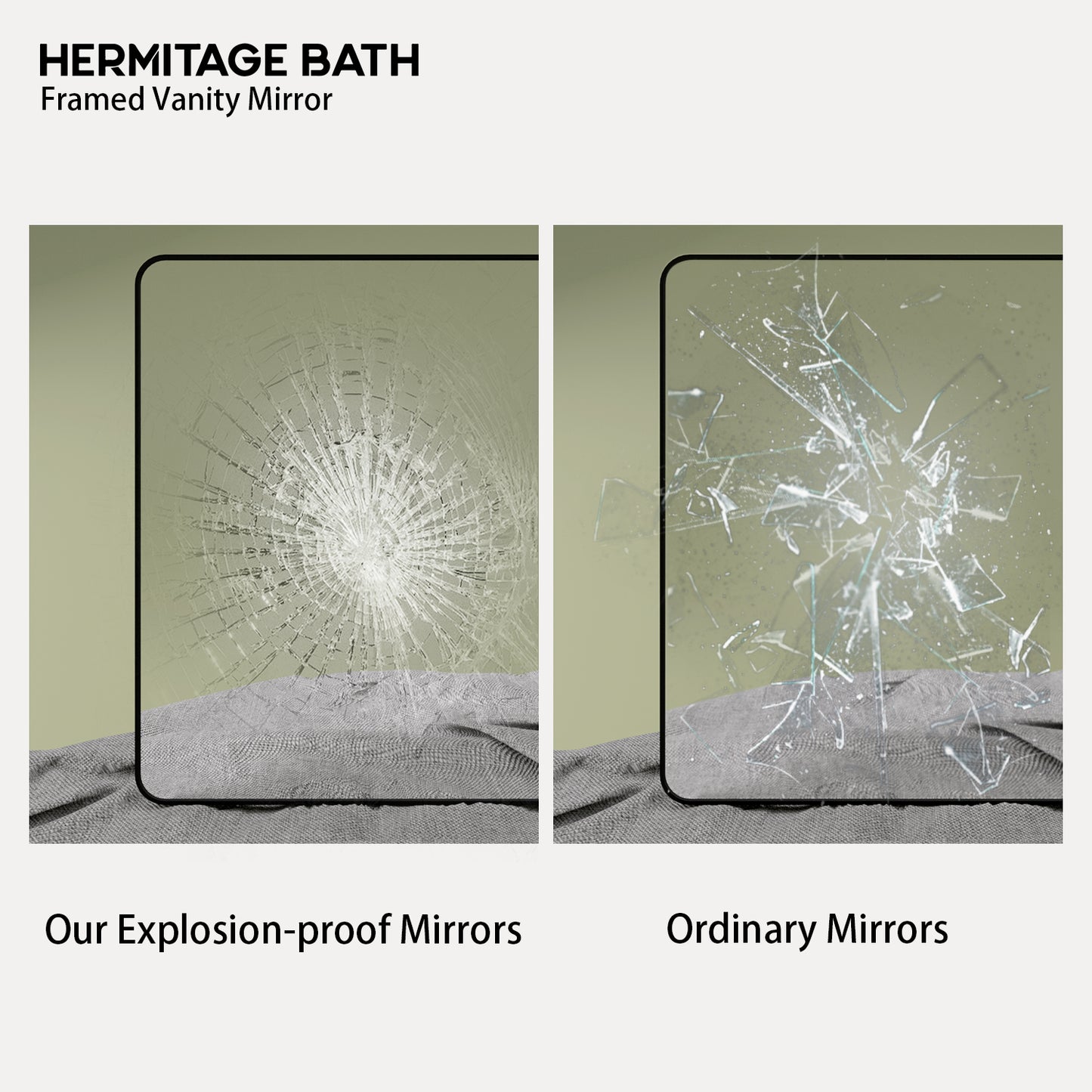 Cosy 60 in. W x 36 in. H Rectangular Framed Wall Bathroom Vanity Mirror