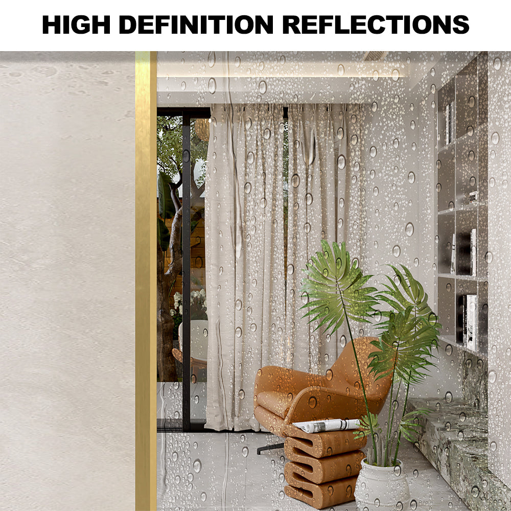 Vista 60 in. W x 36 in. H Rectangular Framed Wall Bathroom Vanity Mirror in Brushed Nickel
