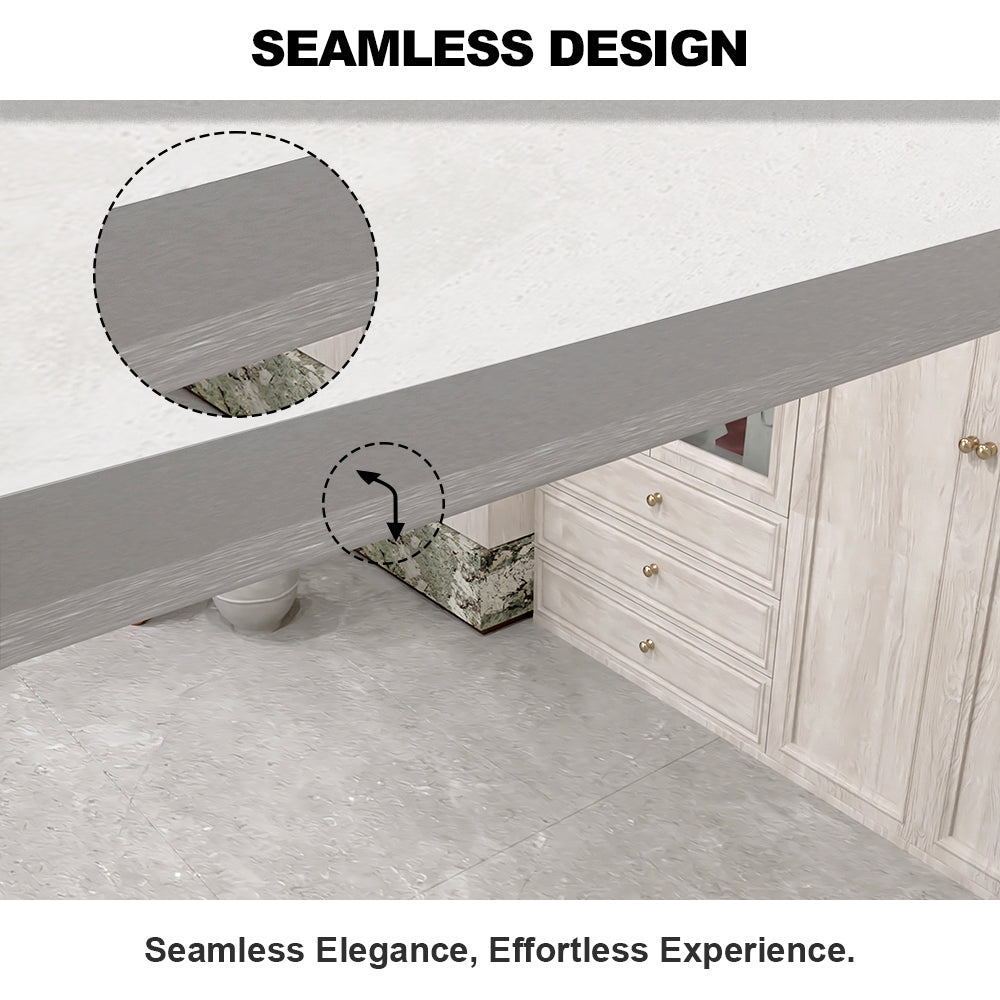 Vista 60 in. W x 36 in. H Rectangular Framed Wall Bathroom Vanity Mirror in Brushed Nickel