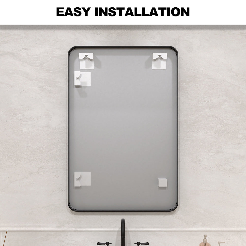 Vista 24 in. W x 36 in. H Rectangular Framed Wall Bathroom Vanity Mirror