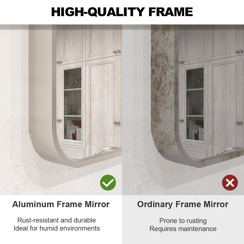 Vista 24 in. W x 36 in. H Rectangular Framed Wall Bathroom Vanity Mirror