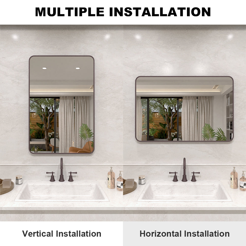 Vista 24 in. W x 36 in. H Rectangular Framed Wall Bathroom Vanity Mirror