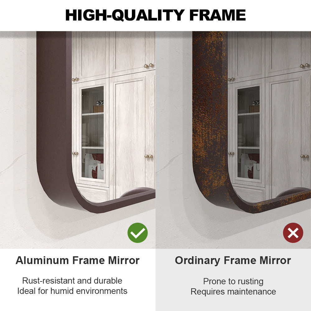 Vista 24 in. W x 36 in. H Rectangular Framed Wall Bathroom Vanity Mirror