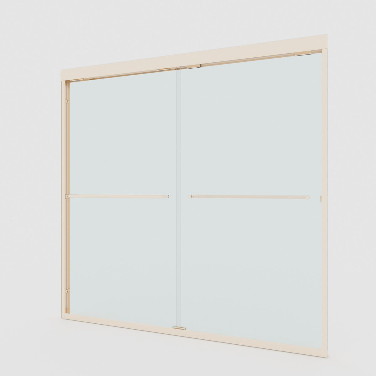 Vorth 60 in. W x 56 in. H Sliding Semi-Frameless Tub Door in Matte Black Finish with Clear Glass