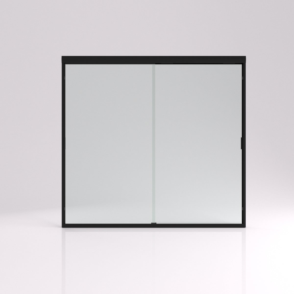 TaiMei 60 in. W x 56 in. H Sliding Semi-Frameless Tub Door with Clear Glass