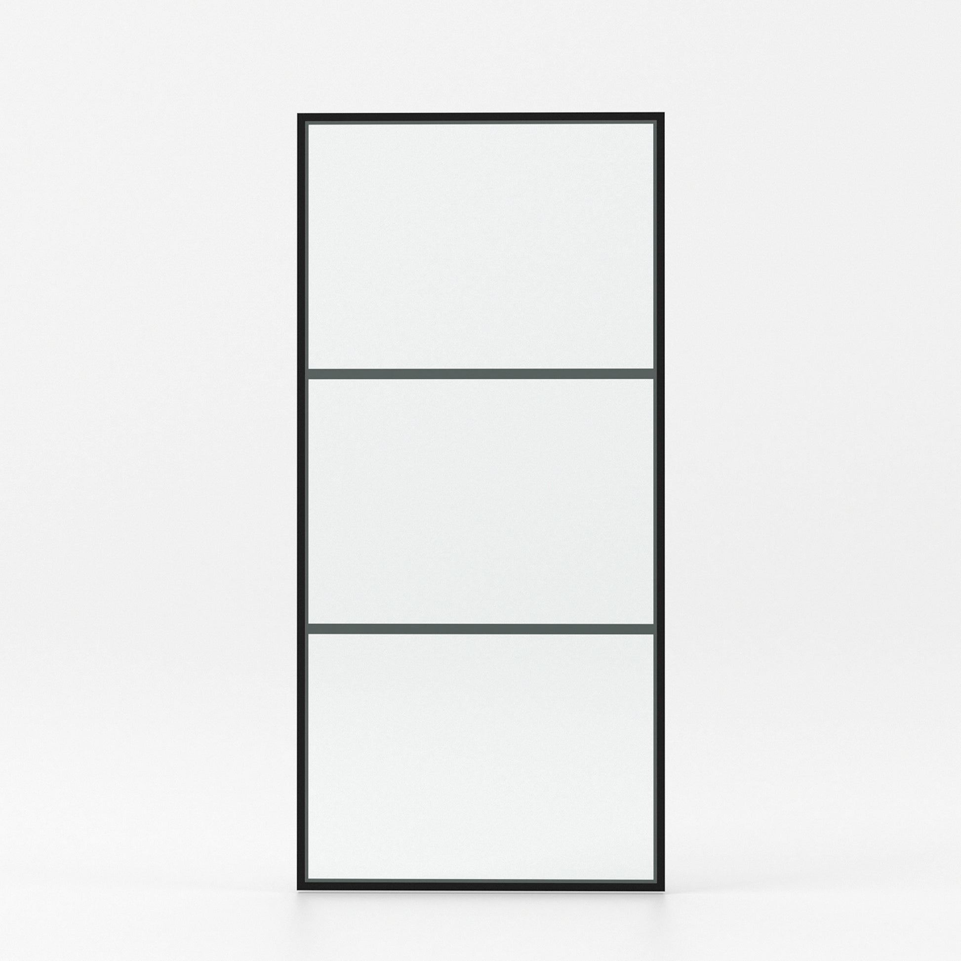 Monture 34 in. W x 72 in. H Fixed Framed Shower Screen Door in Matte Black 1010B-13_94a5167f-1530-423b-b667-e84adc8a5213