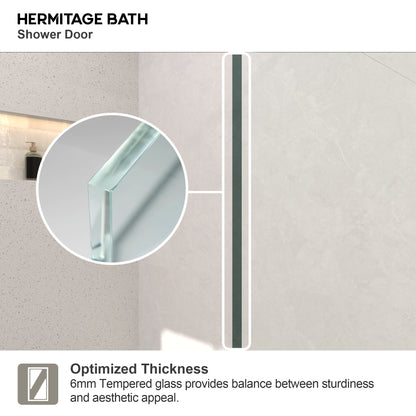 Monture 34 in. W x 72 in. H Fixed Framed Shower Screen Door in Matte Black 1010B-8_4de15ecb-4719-444a-a309-6e3b582db335