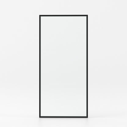 Nyssa 34 in. W x 72 in. H Framed Fixed Shower Screen Door in Matte Black with 5/16 in. (8mm) Tempered Glass