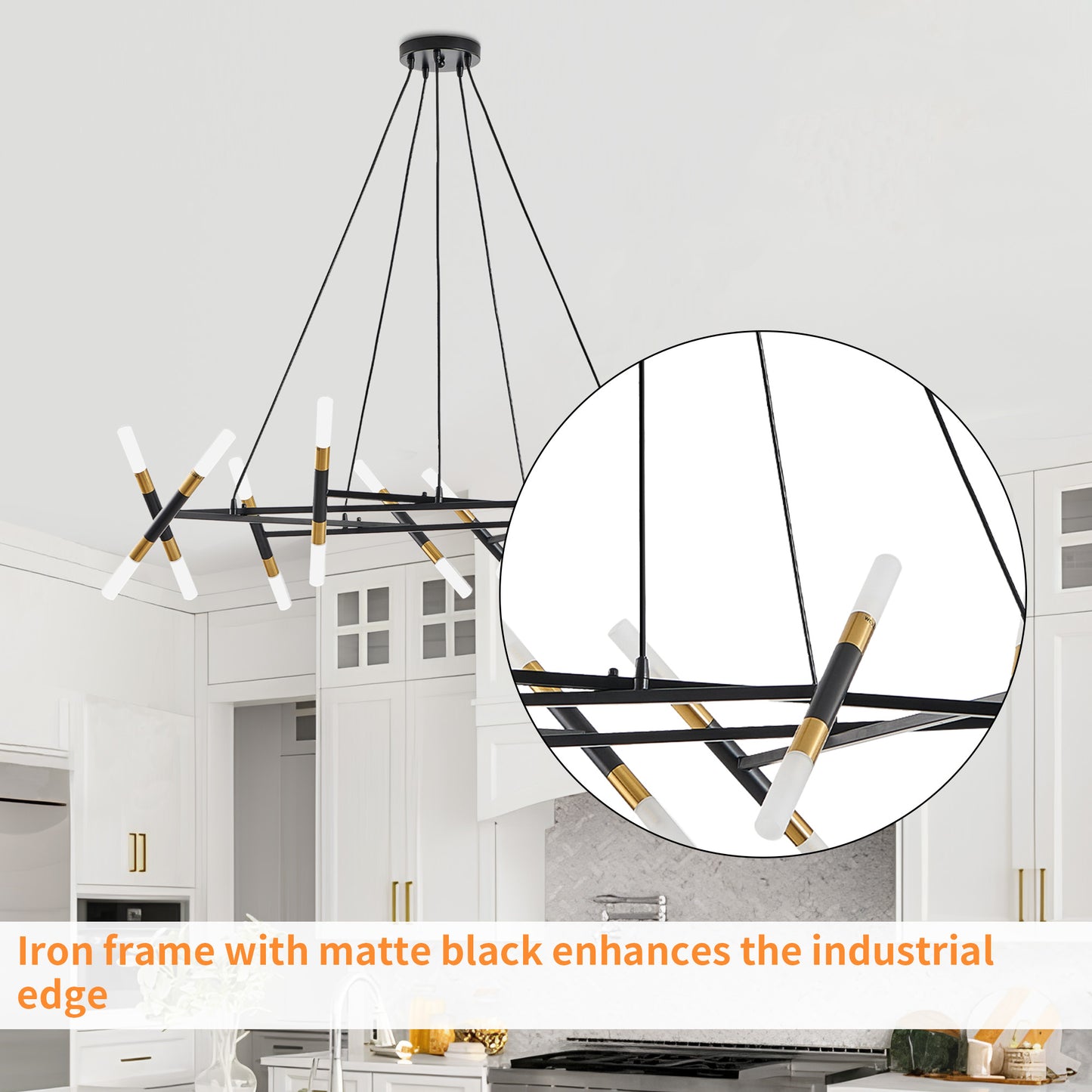 Taimei Cuprum 41 in. 20-Light Iron Modern Chandelier Fixture Branch Design