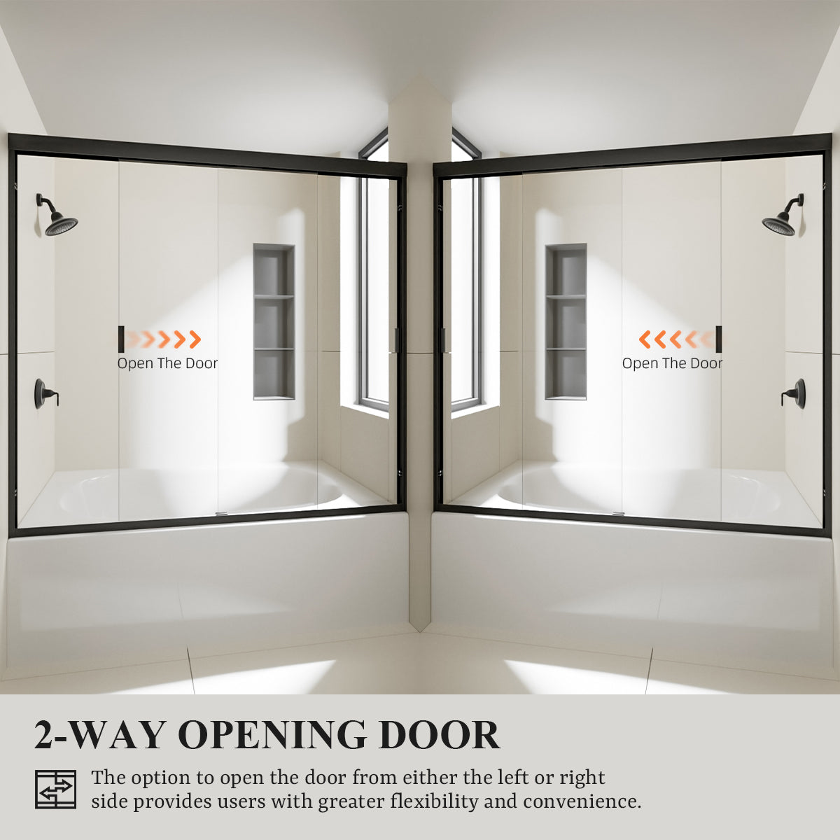 Nivorix Apex 60 in. W x 56 in. H Sliding Semi-Frameless Tub Door with Clear Glass 10_049841b2-232d-4dc3-9ef6-fe3f956519f8