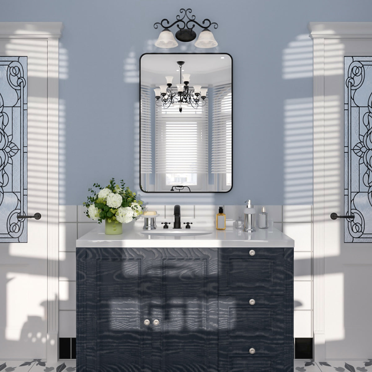 Nivorix NRSM Series Tempered Glass Brushed Nickel Rectangular Framed Wall Bathroom Vanity Mirror 10_09272d85-0eea-42fe-b364-ebd64b1e130e
