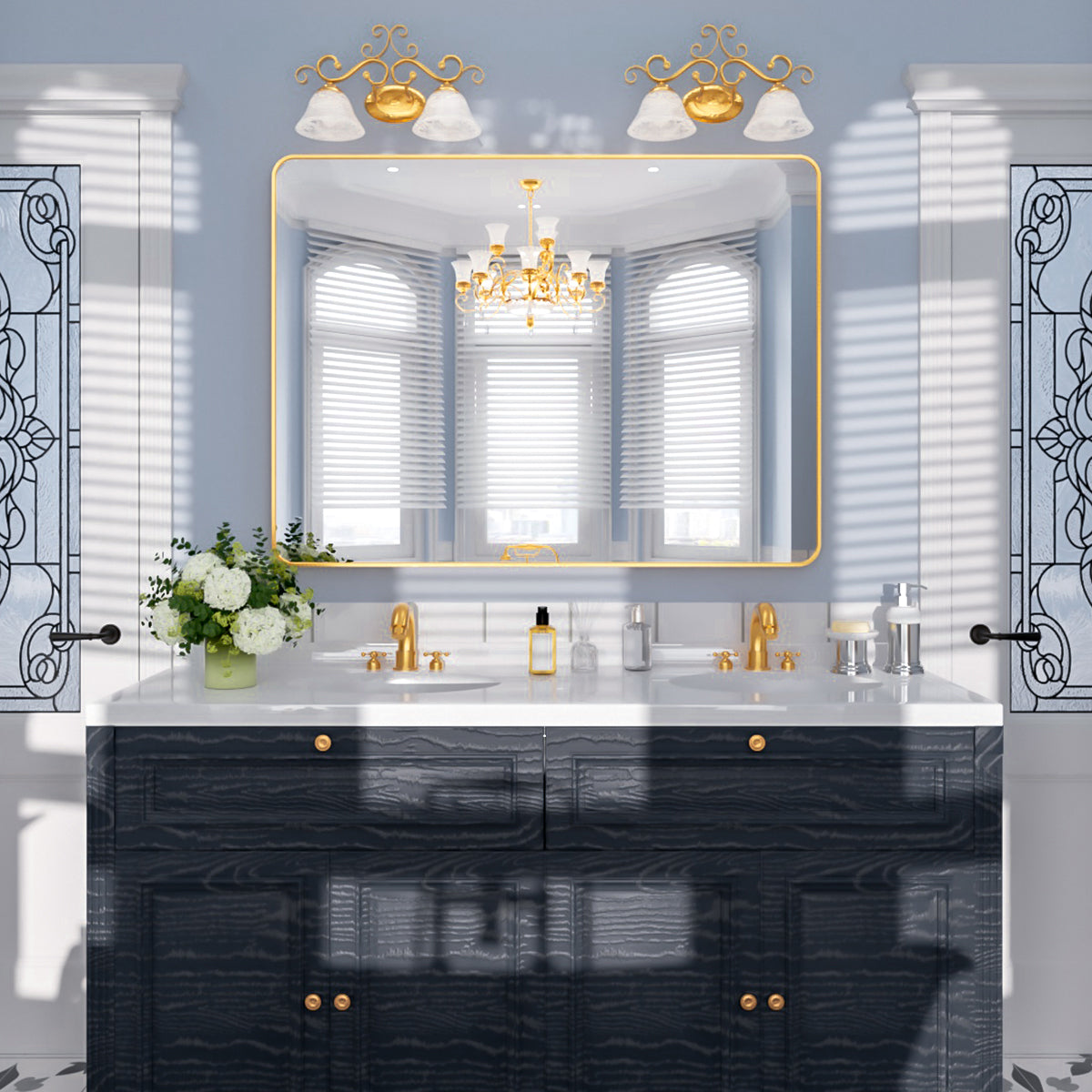 Nivorix NRSM Series Tempered Glass Brushed Nickel Rectangular Framed Wall Bathroom Vanity Mirror 10_0f511309-ffde-4e3c-994b-a34d6619ee09
