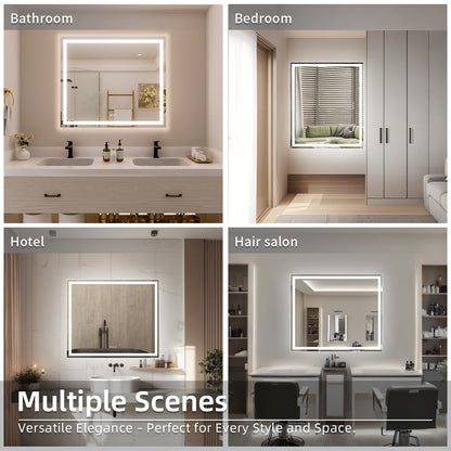 Nivorix NRPL Series Rectangular Frameless LED Wall Bathroom Vanity Mirror with Sleek Silver Finish 10_10af3443-f4ac-44ff-aee7-5a13bb12f870