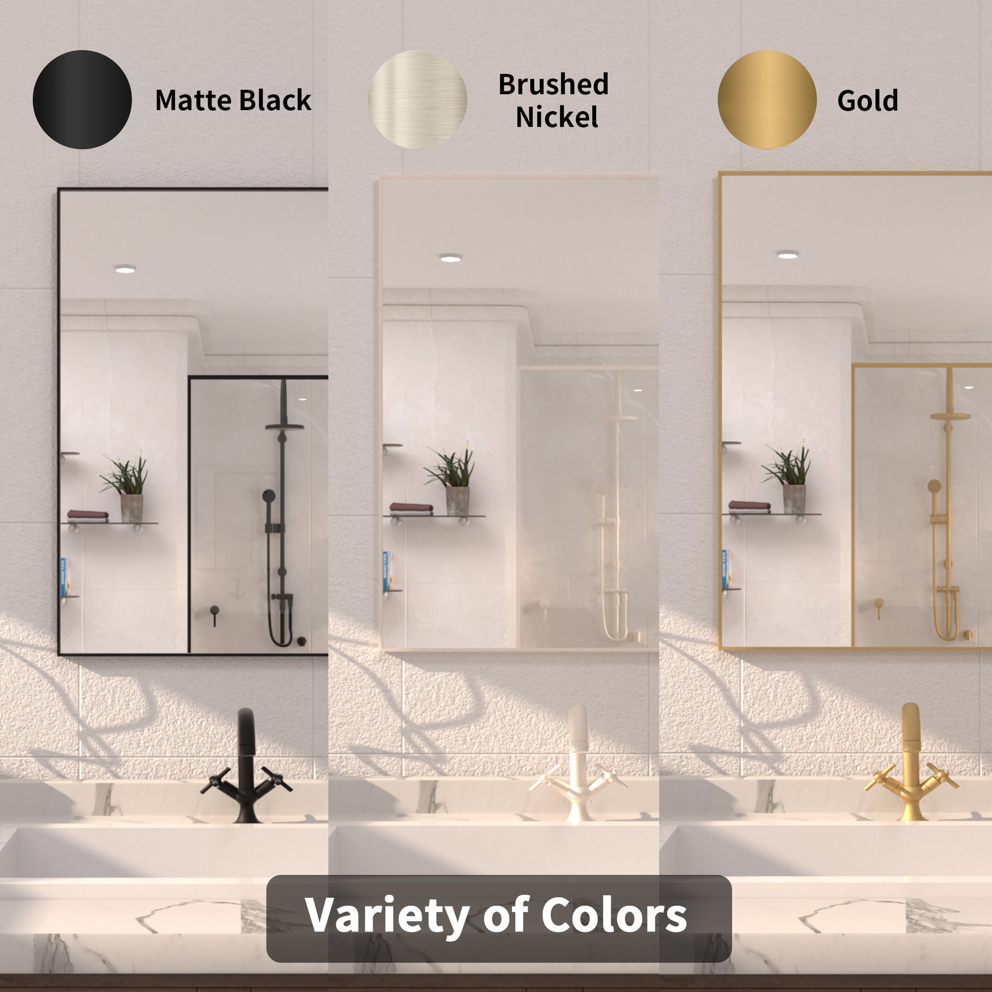 TaiMei 24 in. W x 30 in. H Rectangular Framed Bathroom Vanity Mirror 10_13a75cb5-8c84-418d-9be0-abb127d34599
