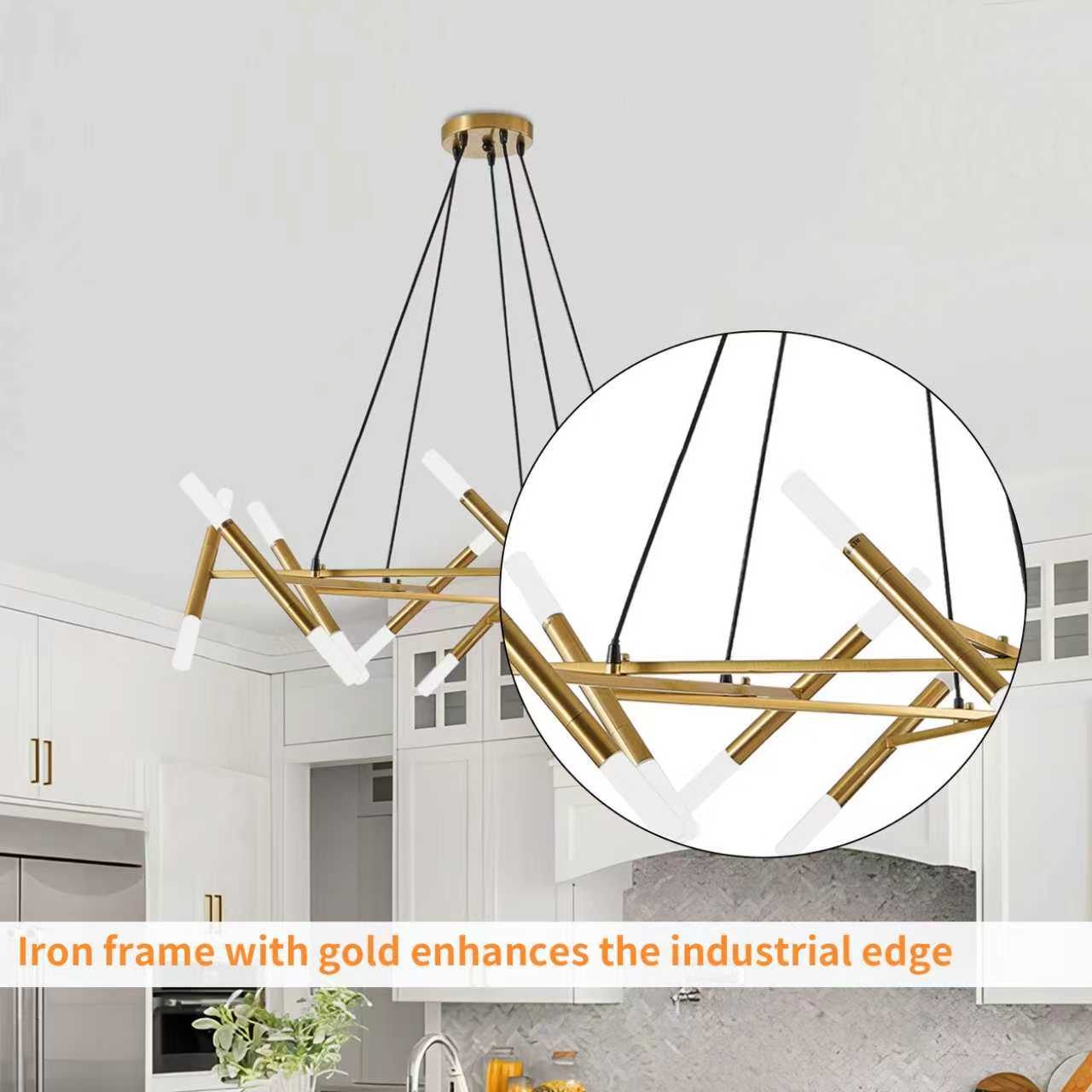 Taimei Cuprum 41 in. 20-Light Iron Modern Chandelier Fixture Branch Design