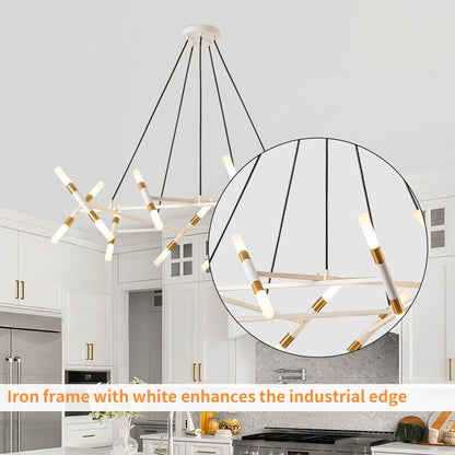 Taimei Cuprum 41 in. 20-Light Iron Modern Chandelier Fixture Branch Design