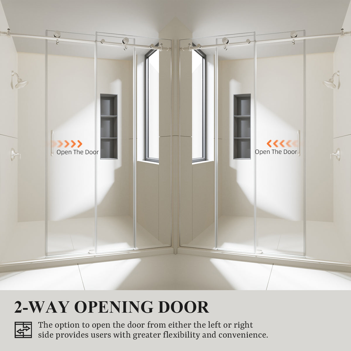 Nivorix Cryptic 60 in. W x 76 in. H Sliding Semi-Frameless Shower Door with Clear Glass 10_37bd69b2-c0b4-4be3-9be6-d6fc0669718c