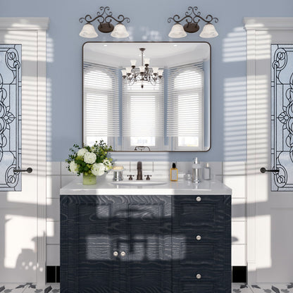 Nivorix NRSM Series Tempered Glass Brushed Nickel Rectangular Framed Wall Bathroom Vanity Mirror 10_3b80fab5-09cd-4a6f-bded-7e5e208a30e1
