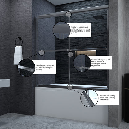 Niveal Alvin 59 in. W x 56 in. H Sliding Framed Tub Door 10_5026412c-ad75-4ea2-bd3b-84ea3526267e
