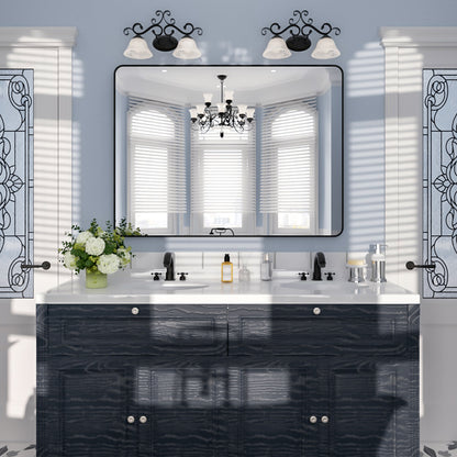 Nivorix NRSM Series Tempered Glass Brushed Nickel Rectangular Framed Wall Bathroom Vanity Mirror 10_5bd75a71-8320-41ab-83ba-4e3af4d35624