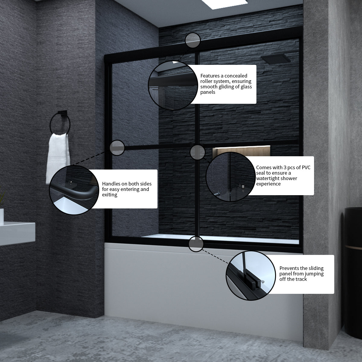 Niveal Alvin 59 in. W x 56 in. H Sliding Framed Tub Door 10_6eeb0cb7-6e4b-48be-87fc-7cebf94daa89