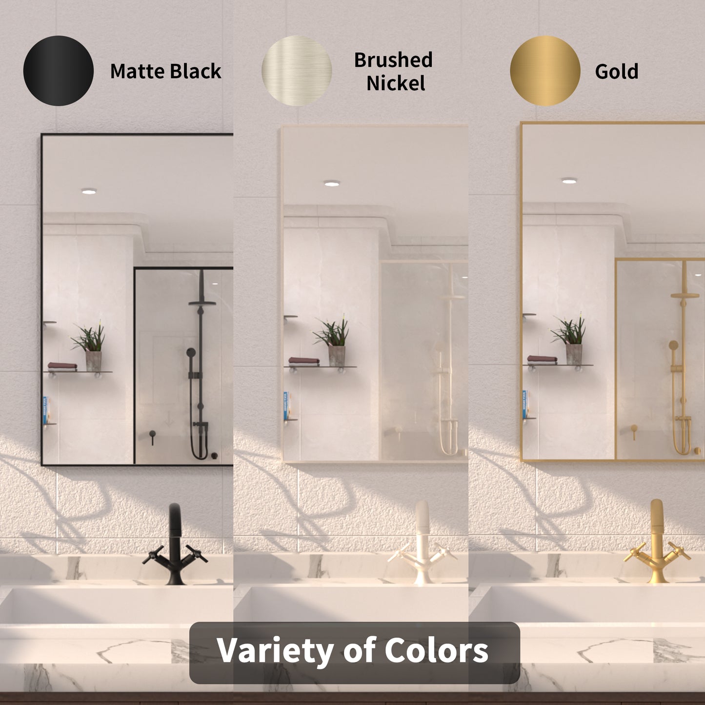 TaiMei 24 in. W x 30 in. H Rectangular Framed Bathroom Vanity Mirror 10_70d08a8b-3dbd-4cda-b758-3fff1bc46660