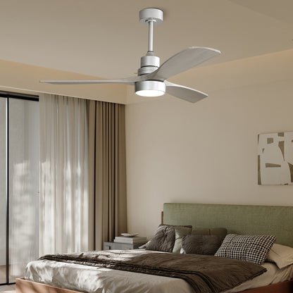 Taimei Selen 52 in. Downrod Standard Ceiling Fan with Integrated LED with Remote Included 3-Blade Reversible