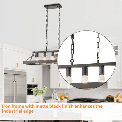 Taimei Olla 34 in. 5-Light Modern Farmhouse Chandelier Light