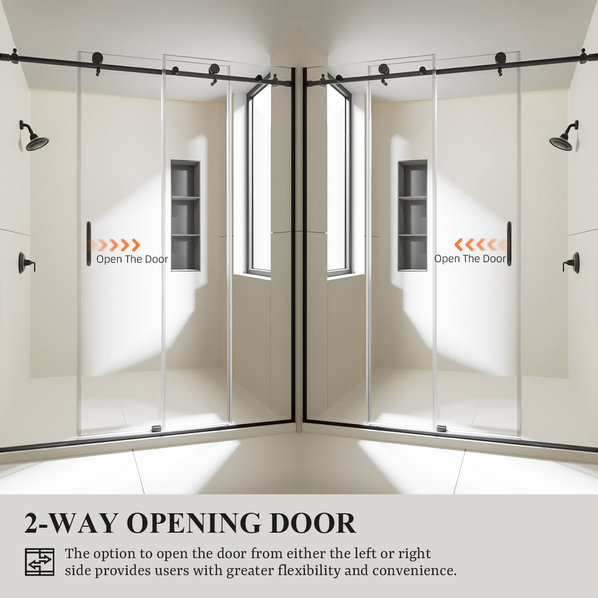 Nivorix Cryptic 60 in. W x 76 in. H Sliding Semi-Frameless Shower Door with Clear Glass 10_90cad4d6-3884-4d8d-86d0-128c18b929d3