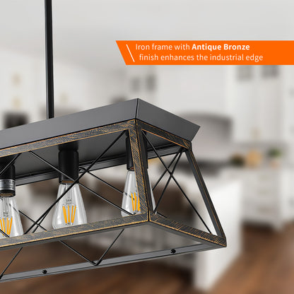Taimei Vesper 16 in. 4-Light & Rustica 5-Light Farmhouse Industrial Chandelier Light 10_9476eb0f-a493-4867-914b-c59884c2ec2a