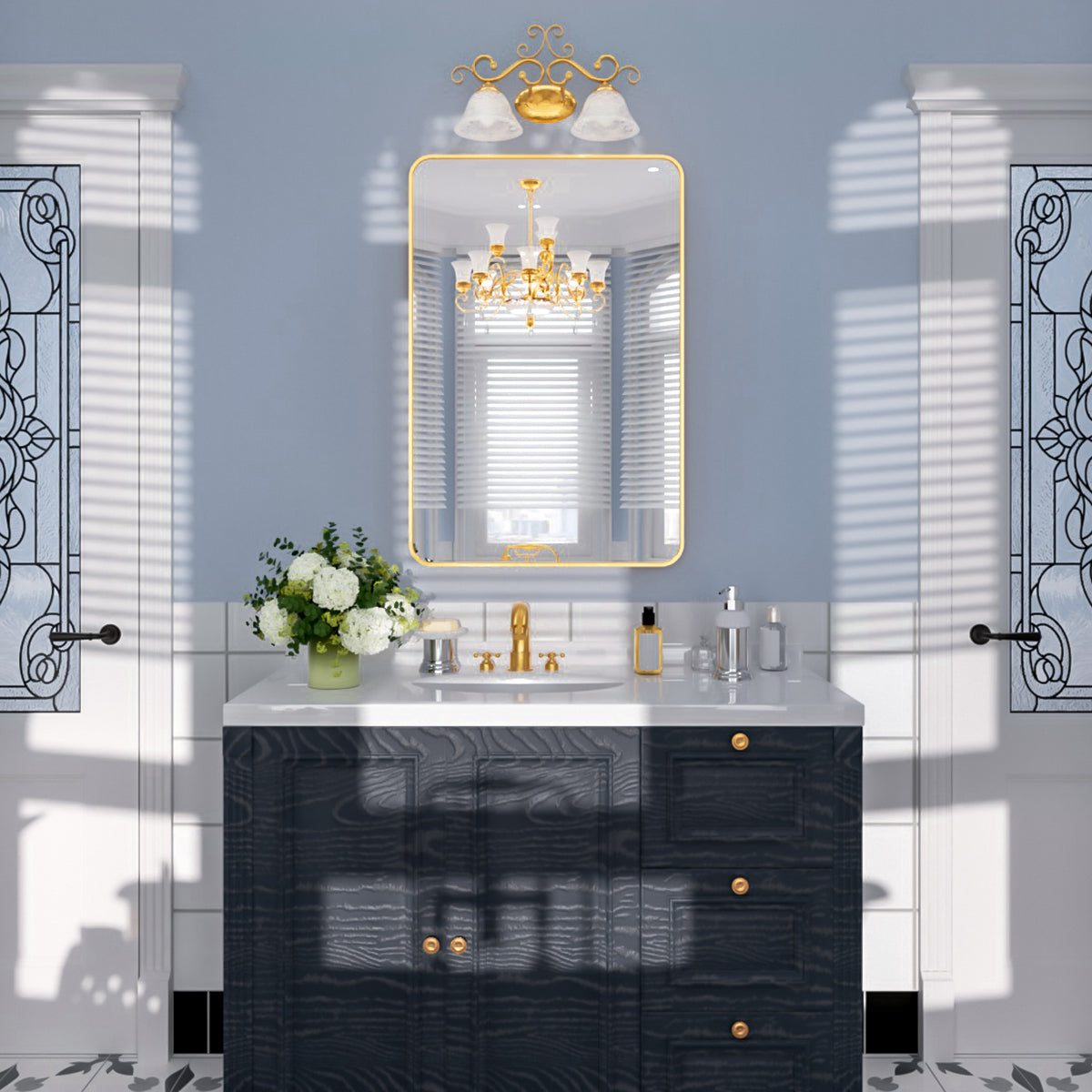 Nivorix NRSM Series Tempered Glass Brushed Nickel Rectangular Framed Wall Bathroom Vanity Mirror 10_99f8bd48-cebc-4b1f-88d5-a7bb5b2663e5