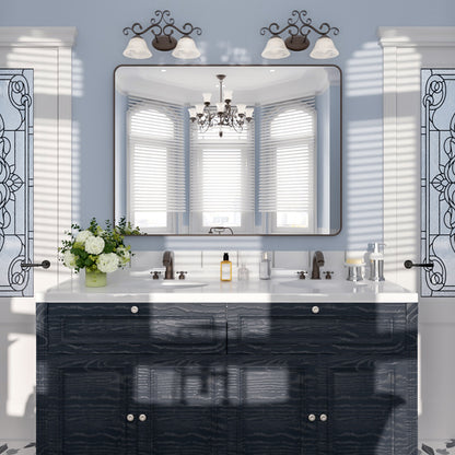 Nivorix NRSM Series Tempered Glass Brushed Nickel Rectangular Framed Wall Bathroom Vanity Mirror 10_a383223c-aaa4-4504-8cd7-8d8845c81885