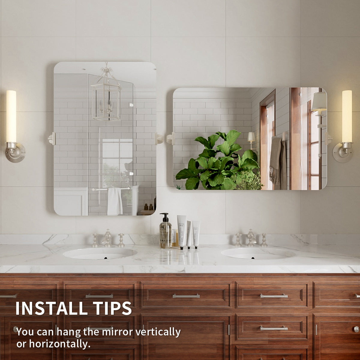 Niveal CM Series Rectangular Framed Tilt Wall Mount Bathroom Vanity Mirror 10_af480ed1-6a8f-4169-9cf7-c188c2149552