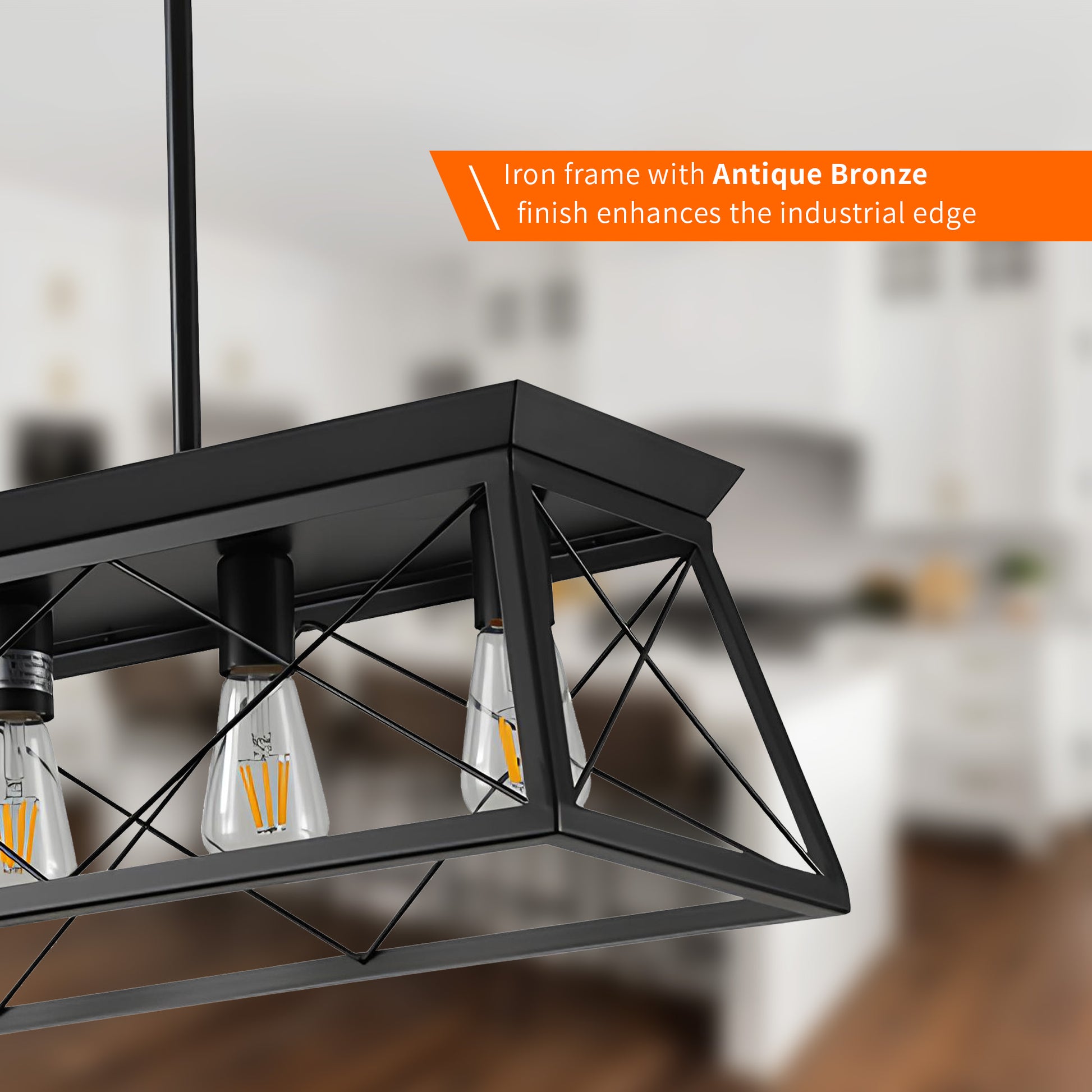 Taimei Vesper 16 in. 4-Light & Rustica 5-Light Farmhouse Industrial Chandelier Light 10_b5711c00-1c9d-406a-800e-5af2a31870fc