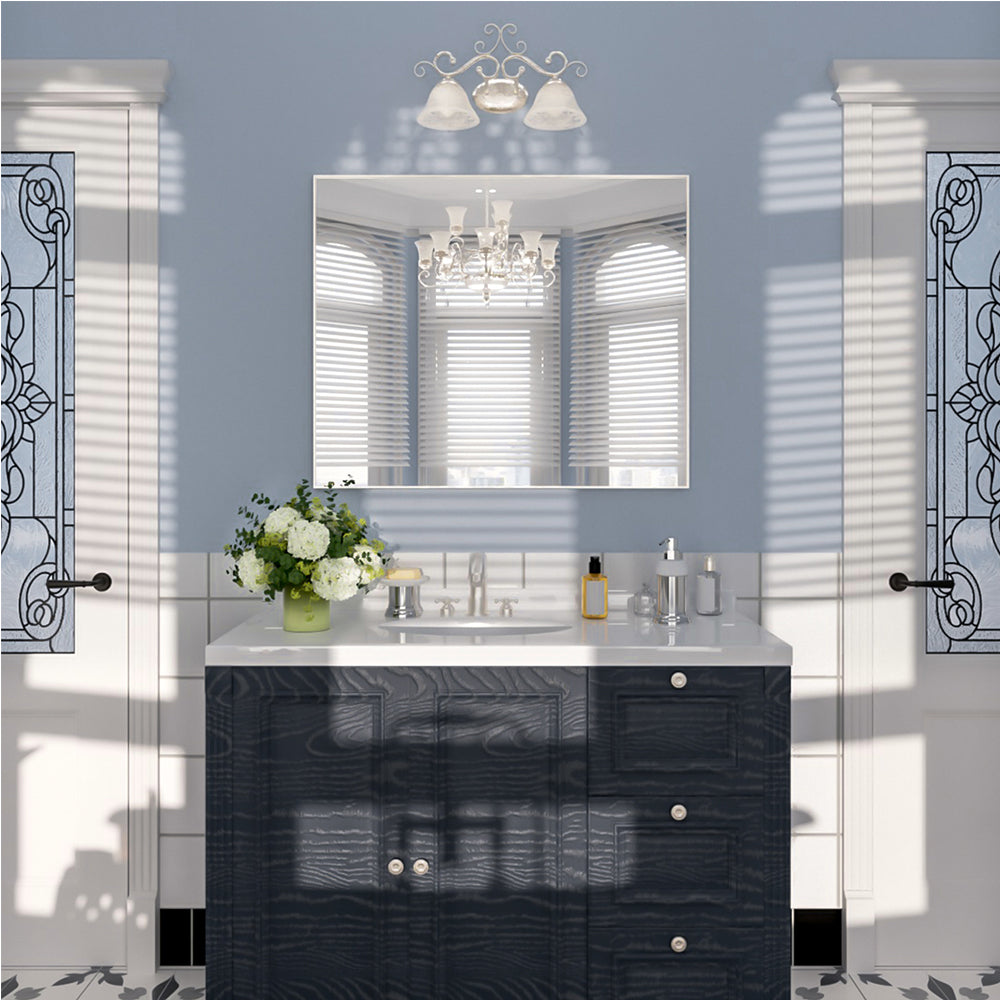 Nivorix NRZL Series Rectangular Framed Wall Bathroom Vanity Mirror in Brushed Nickel 10_b98da355-4773-4fd8-abbe-53a110c7a198