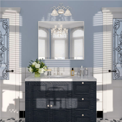 Nivorix NRZL Series Rectangular Framed Wall Bathroom Vanity Mirror in Brushed Nickel 10_b98da355-4773-4fd8-abbe-53a110c7a198