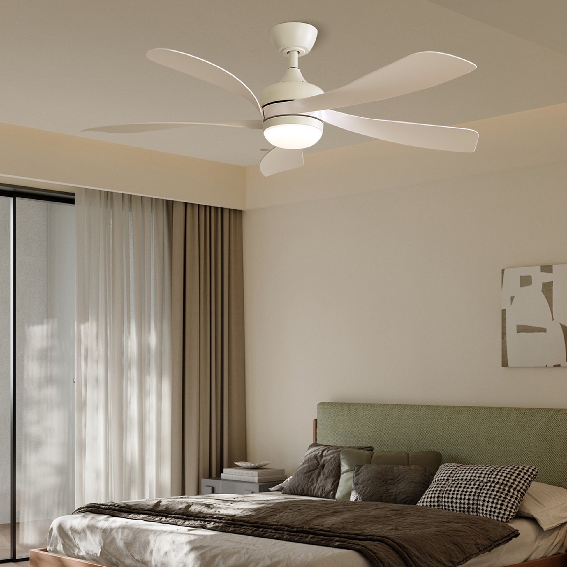 Taimei Sleek 52 in. Ceiling Fan - 5 Precision ABS Blades with Soft LED Light and Whisper-Quiet 6-Speed Remote Control 10_c484ee51-3551-4708-82d8-158770145f92