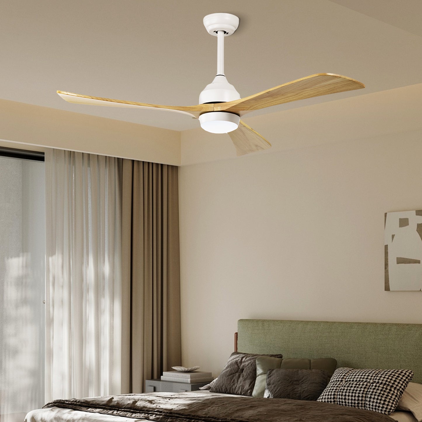 Taimei Helio 52 in. Downrod Modern Ceiling Fan with Dimmable LED with Remote Included DC Motor 10_c87ef646-66e5-4be6-b223-8fc0fe5d5ad2