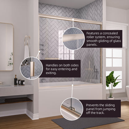 Niveal Breeze 60 in. W x 56 in. H Sliding Semi Frameless Tub Door with Clear Glass 10_c8dd3c54-17b0-4ae7-a4d4-43866e502b3b